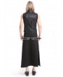 Pentagramme Black PU Leather Gothic Punk Waistcoat for Men