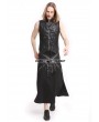 Pentagramme Black PU Leather Gothic Punk Waistcoat for Men