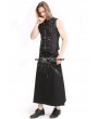 Pentagramme Black PU Leather Gothic Punk Waistcoat for Men