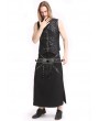 Pentagramme Black PU Leather Gothic Punk Waistcoat for Men