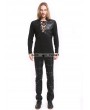 Pentagramme Black Gothic Warrior Long Sleeves T-Shirt for Men
