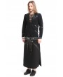 Pentagramme Black Gothic Punk Rivet Belt Long Sleeves T-Shirt for Men