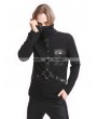 Pentagramme Black Gothic Punk High-Necked Shirt for Men