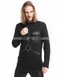 Pentagramme Black Gothic Punk High-Necked Shirt for Men