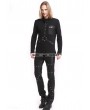 Pentagramme Black Gothic Punk High-Necked Shirt for Men