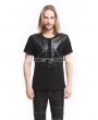 Pentagramme Black Gothic Punk Soilder Short Sleeves T-Shirt for Men