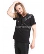 Pentagramme Black Gothic Punk Soilder Short Sleeves T-Shirt for Men