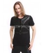 Pentagramme Black Gothic Punk Soilder Short Sleeves T-Shirt for Men