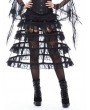 Dark in Love Black Gothic Lolita Layers Petticoat with Solf Fishbone