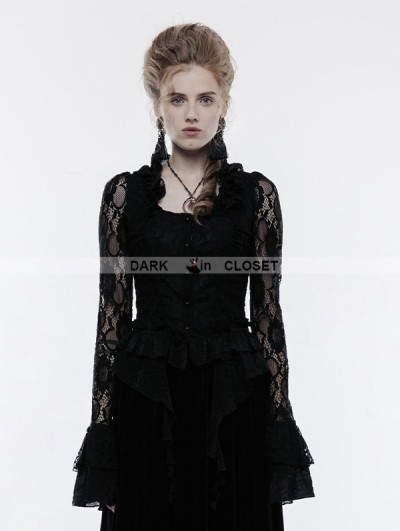 Punk Rave Black Gothic Gorgeous Lace Outwear for Women