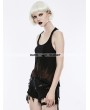 Punk Rave Black Gothic Punk Printing Tank Top for Women