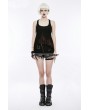 Punk Rave Black Gothic Punk Printing Tank Top for Women