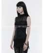 Punk Rave Black Gothic Gorgeous Sleeveless T-Shirt for Women