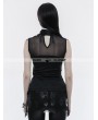 Punk Rave Black Gothic Gorgeous Sleeveless T-Shirt for Women