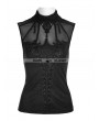 Punk Rave Black Gothic Gorgeous Sleeveless T-Shirt for Women