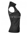 Punk Rave Black Gothic Gorgeous Sleeveless T-Shirt for Women