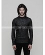 Punk Rave Black Gothic Pattern T-Shirt for Men