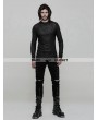 Punk Rave Black Gothic Pattern T-Shirt for Men