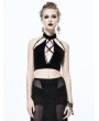 Devil Fashion Black Sexy Gothic Short Top for Women