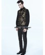 Devil Fashion Gold Gothic Vintage Double-breasted Waistcoat for Men 