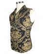 Devil Fashion Gold Gothic Vintage Double-breasted Waistcoat for Men 