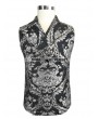 Devil Fashion Silver Gothic Vintage Double-breasted Waistcoat for Men 