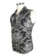 Devil Fashion Silver Gothic Vintage Double-breasted Waistcoat for Men 