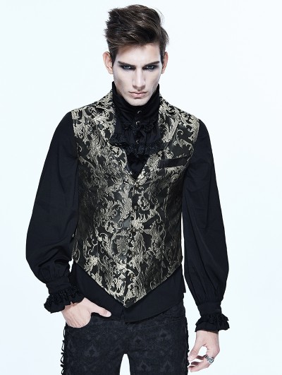 Devil Fashion Gothic Vintage Pattern Waistcoat for Men