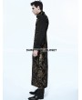 Devil Fashion Gold Gothic Vintage Double-breasted Long Vest for Men 