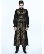 Devil Fashion Gold Gothic Vintage Double-breasted Long Vest for Men 