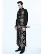 Devil Fashion Silver Gothic Vintage Double-breasted Long Vest for Men 