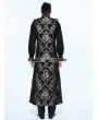 Devil Fashion Silver Gothic Vintage Double-breasted Long Vest for Men 