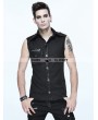 Devil Fashion Black Gothic Punk Sleeveless Shirt for Men