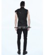 Devil Fashion Black Gothic Punk Sleeveless Shirt for Men