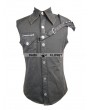 Devil Fashion Black Gothic Punk Sleeveless Shirt for Men