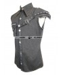 Devil Fashion Black Gothic Punk Sleeveless Shirt for Men