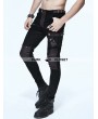 Devil Fashion Black and Coffee Gothic Punk Pockets Pants for Men