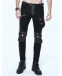 Devil Fashion Black and Coffee Gothic Punk Pockets Pants for Men