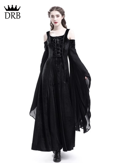 black medieval dress