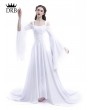 Rose Blooming White Renaissance Fairy Tale Medieval Wedding Dress