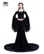 Rose Blooming Black Romantic Off-the-Shoulder Gothic Medieval Two Pieces Dress