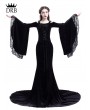 Rose Blooming Black Romantic Off-the-Shoulder Gothic Medieval Two Pieces Dress