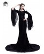 Rose Blooming Black Romantic Off-the-Shoulder Gothic Medieval Two Pieces Dress