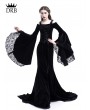 Rose Blooming Black Romantic Off-the-Shoulder Gothic Medieval Two Pieces Dress
