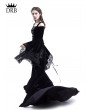 Rose Blooming Black Romantic Off-the-Shoulder Gothic Medieval Two Pieces Dress