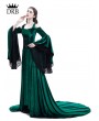 Rose Blooming Green Off-the-Shoulder Renaissance Fairy Tale Medieval Dress