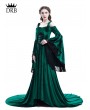 Rose Blooming Green Off-the-Shoulder Renaissance Fairy Tale Medieval Dress