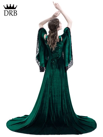 green emerald velvet dress Ivy Green Linen Corset Dress