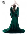 Rose Blooming Green Off-the-Shoulder Renaissance Fairy Tale Medieval Dress