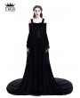 Rose Blooming Black Off-the-Shoulder Renaissance Gothic Medieval Dress